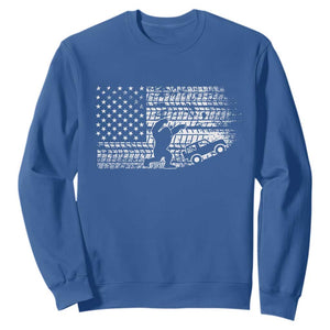 Bigfoot Offroad Car Sweatshirt Retro Sasquatch 4x4 UTV ATV Funny American Flag TS10 Royal Blue Print Your Wear