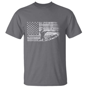 Bigfoot Offroad Car T Shirt Retro Sasquatch 4x4 UTV ATV Funny American Flag TS10 Charcoal Print Your Wear