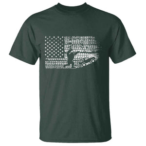 Bigfoot Offroad Car T Shirt Retro Sasquatch 4x4 UTV ATV Funny American Flag TS10 Dark Forest Green Print Your Wear