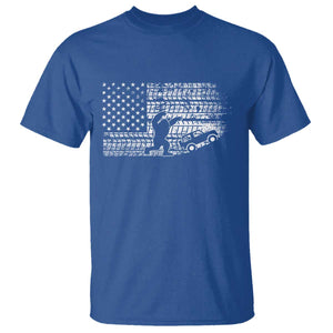 Bigfoot Offroad Car T Shirt Retro Sasquatch 4x4 UTV ATV Funny American Flag TS10 Royal Blue Print Your Wear