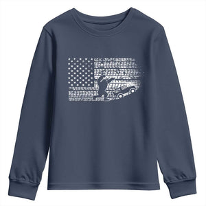 Bigfoot Offroad Car Youth Sweatshirt Retro Sasquatch 4x4 UTV ATV Funny American Flag TS10 Navy Print Your Wear
