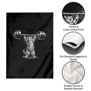 Funny Cat Gym Garden Flag Weightlifting Workout TS10 Print Your Wear