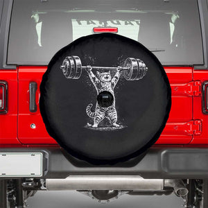 Funny Cat Gym Spare Tire Cover Weightlifting Workout TS10 Black Print Your Wear