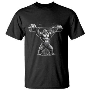 Funny Gym Bigfoot T Shirt Weightlifting Workout TS10 Black Print Your Wear