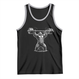 Funny Gym Bigfoot Tank Top Weightlifting Workout TS10 Black Athletic Heather Print Your Wear