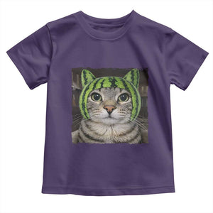 Watermelon Cat Silly Cat Meme Toddler T Shirt TS10 Purple Print Your Wear