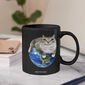 Earth Cat Silly Cat Meme Coffee Mug TS10 Print Your Wear