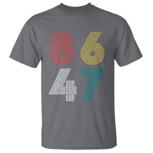 Retro 8647 T Shirt - Classic Vintage 80s Subtle FDT Political Humor Tee TS10 Charcoal Print Your Wear