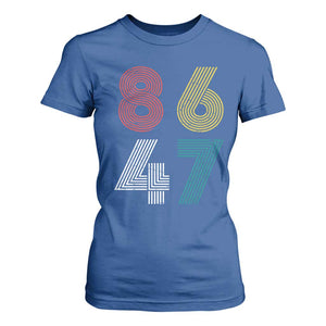 Retro 8647 T Shirt For Women - Classic Retro Vintage 80s Subtle FDT TS10 Royal Blue Print Your Wear