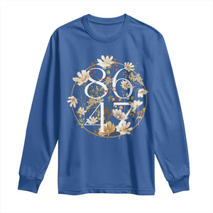 Retro 8647 Long Sleeve Shirt Subtle FDT Wild Flower Aesthetic TS10 Royal Blue Print Your Wear
