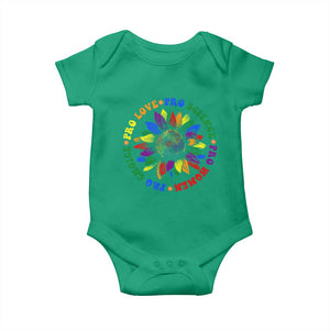 Pro Choice Women Rights Baby Onesie Equal Rights Multicolored Flowers TS10 Irish Green Print Your Wear