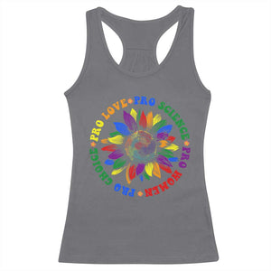 Pro Choice Women Rights Racerback Tank Top Equal Rights Multicolored Flowers TS10 Charcoal Print Your Wear