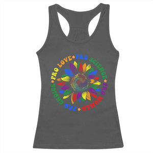 Pro Choice Women Rights Racerback Tank Top Equal Rights Multicolored Flowers TS10 Dark Heather Print Your Wear