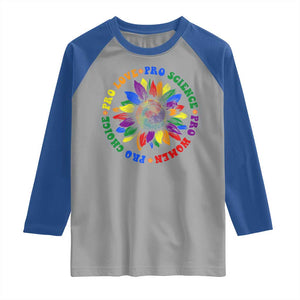 Pro Choice Women Rights Raglan Shirt Equal Rights Multicolored Flowers TS10 Sport Gray Royal Print Your Wear