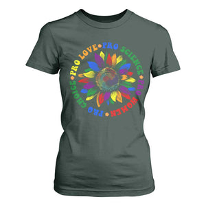 Pro Choice Women Rights T Shirt For Women Equal Rights Multicolored Flowers TS10 Dark Forest Green Print Your Wear