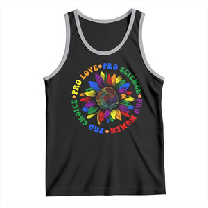 Pro Choice Women Rights Tank Top Equal Rights Multicolored Flowers TS10 Black Athletic Heather Print Your Wear