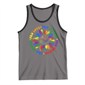 Pro Choice Women Rights Tank Top Equal Rights Multicolored Flowers TS10 Deep Heather Black Print Your Wear