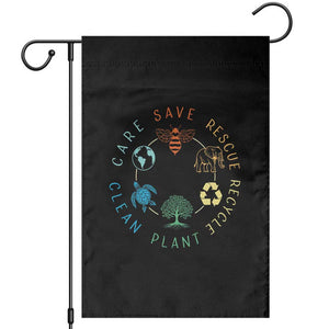Earth Day Environment Garden Flag Save Bees Rescue Animals Recycle Plastic TS10 Black Print Your Wear