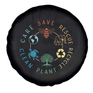 Earth Day Environment Spare Tire Cover Save Bees Rescue Animals Recycle Plastic TS10 Print Your Wear