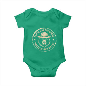 Earth Day Protect Our Parks Baby Onesie Vintage Retro Bear TS10 Irish Green Print Your Wear