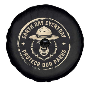 Earth Day Protect Our Parks Spare Tire Cover Vintage Retro Bear TS10 Print Your Wear