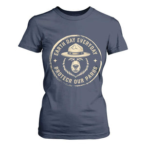 Earth Day Protect Our Parks T Shirt For Women Vintage Retro Bear TS10 Navy Print Your Wear