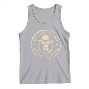Earth Day Protect Our Parks Tank Top Vintage Retro Bear TS10 Athletic Heather Print Your Wear