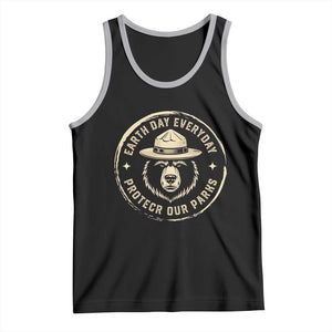 Earth Day Protect Our Parks Tank Top Vintage Retro Bear TS10 Black Athletic Heather Print Your Wear