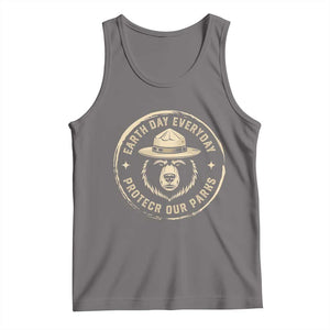Earth Day Protect Our Parks Tank Top Vintage Retro Bear TS10 Deep Heather Print Your Wear