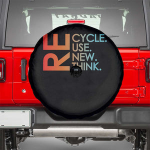 Environmental Activism Spare Tire Cover Recycle Reuse Renew Rethink Earth Day TS10 Black Print Your Wear