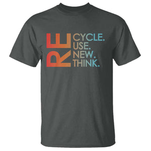 Environmental Activism T Shirt Recycle Reuse Renew Rethink Earth Day TS10 Dark Heather Print Your Wear