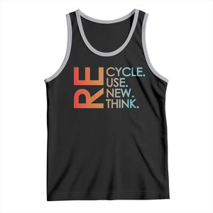 Environmental Activism Tank Top Recycle Reuse Renew Rethink Earth Day TS10 Black Athletic Heather Print Your Wear