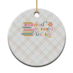 Vintage Read Banned Books Ceramic Ornament TS10 1pc Christmas Plaid Print Your Wear