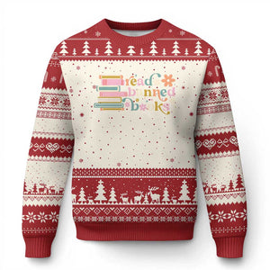 Vintage Read Banned Books Ugly Christmas Sweater TS10 Beige Red Print Your Wear