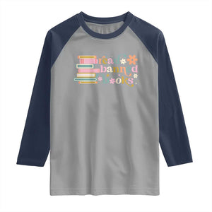 Vintage Read Banned Books Raglan Shirt TS10 Sport Gray Navy Print Your Wear