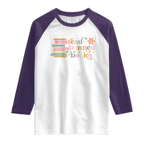 Vintage Read Banned Books Raglan Shirt TS10 White Purple Print Your Wear
