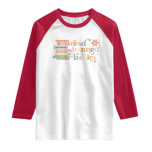 Vintage Read Banned Books Raglan Shirt TS10 White Red Print Your Wear