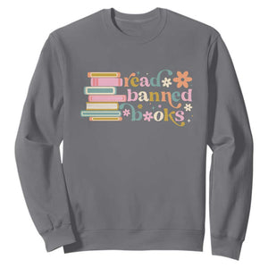 Vintage Read Banned Books Sweatshirt TS10 Charcoal Print Your Wear