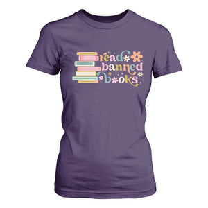Vintage Read Banned Books T Shirt For Women TS10 Purple Print Your Wear