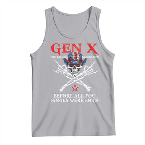 Gen X The Badasss Generation Tank Top Before All You Sissie were Born Skull Rock Hand TS10 Athletic Heather Print Your Wear