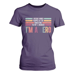 Book Lover T Shirt For Women I Rescue Books TS10 Purple Print Your Wear