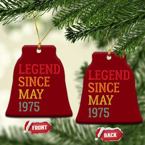 Legend Since May 1975 Ceramic Ornament Vintage Retro 50th Birthday Gifts TS10 Print Your Wear