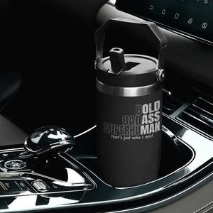 Funny Bald Dad Flip Straw Tumbler Old Man Saying Gag Gift Fathers Day TS10 Print Your Wear