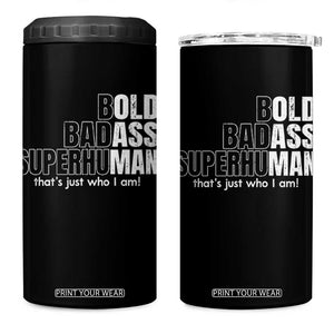 Funny Bald Dad 4 in 1 Can Cooler Tumbler Old Man Saying Gag Gift Fathers Day TS10 One Size: 16 oz Black Print Your Wear