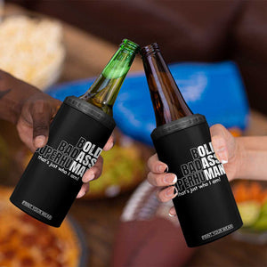 Funny Bald Dad 4 in 1 Can Cooler Tumbler Old Man Saying Gag Gift Fathers Day TS10 Print Your Wear