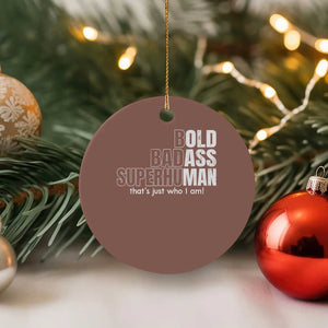 Funny Bald Dad Ceramic Ornament Old Man Saying Gag Gift Fathers Day TS10 1pc Mocha Print Your Wear