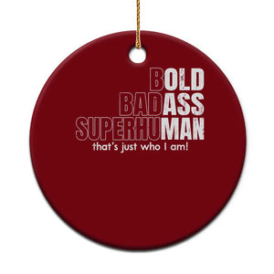 Funny Bald Dad Ceramic Ornament Old Man Saying Gag Gift Fathers Day TS10 1pc Red Print Your Wear