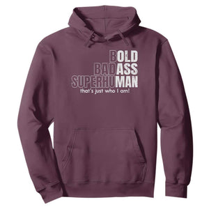Funny Bald Dad Hoodie Old Man Saying Gag Gift Fathers Day TS10 Maroon Print Your Wear