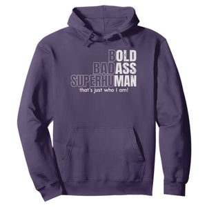 Funny Bald Dad Hoodie Old Man Saying Gag Gift Fathers Day TS10 Purple Print Your Wear