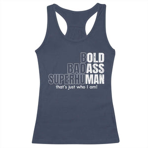 Funny Bald Dad Racerback Tank Top Old Man Saying Gag Gift Fathers Day TS10 Navy Print Your Wear